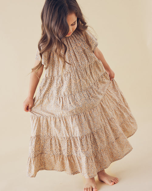 Mademoiselle Dress in Wheat Wildflowers