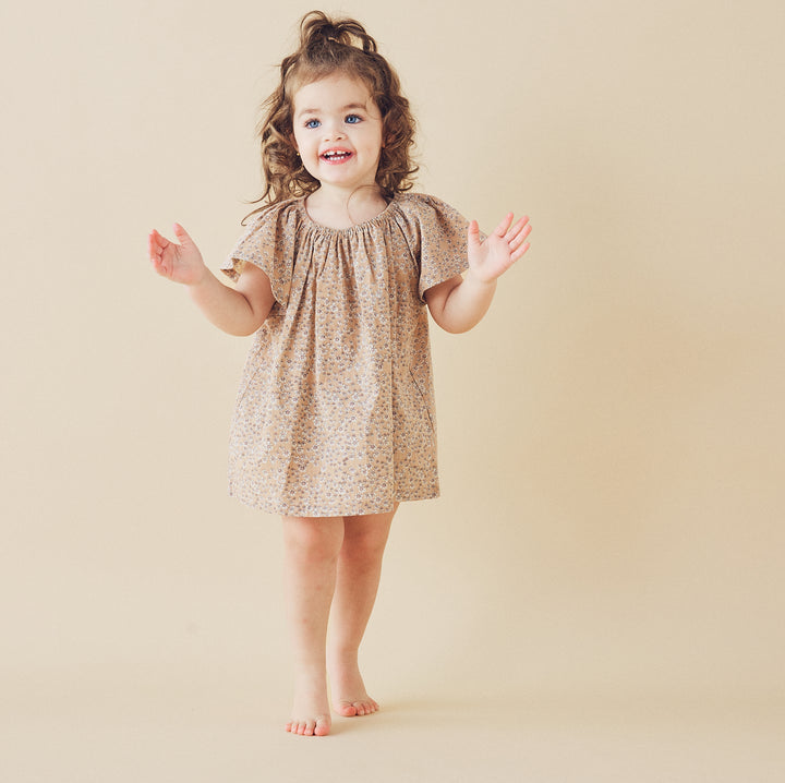 Butterfly Sleeve Top in Wheat Wildflowers