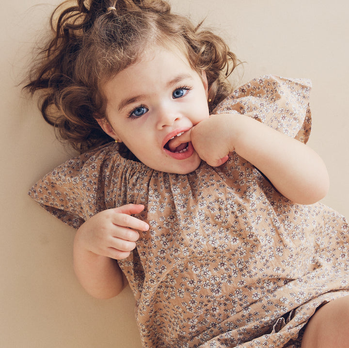 Butterfly Sleeve Top in Wheat Wildflowers