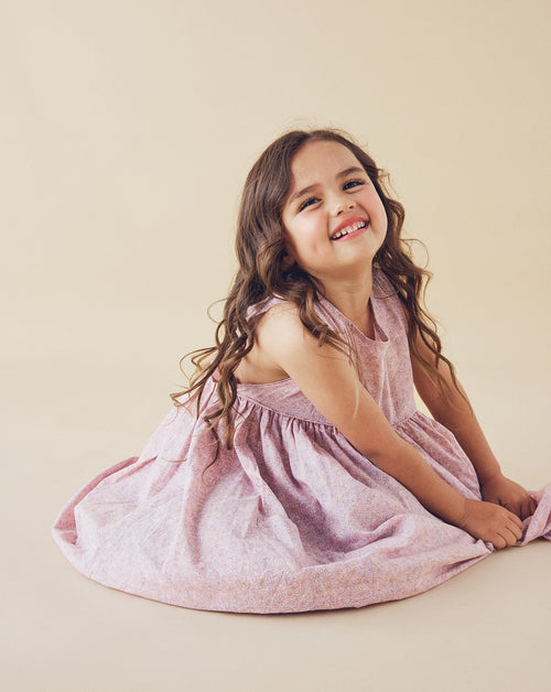 Swirl Dress in Lilac Cottonbuds