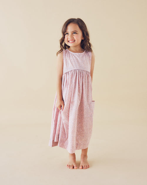 Swirl Dress in Lilac Cottonbuds