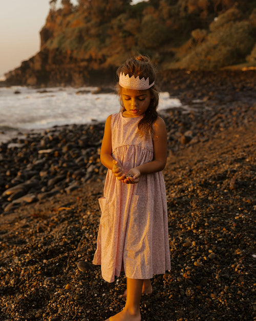 Crown in Pretty Pink Wildflowers